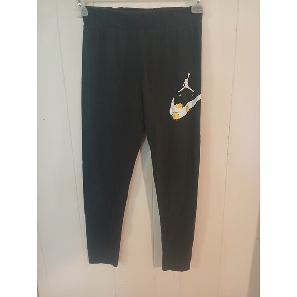 Girls XL Nike Air Jordan Yellow Rose Swoosh Logo Leggings - Picture 1 of 4
